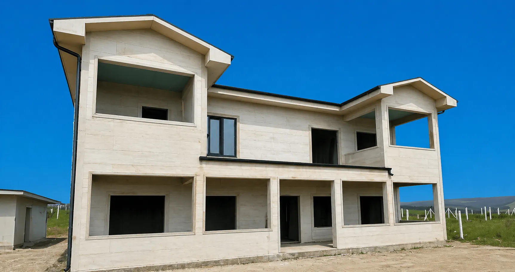 309 m² Hafif Çelik Dubleks İkiz Konut Projesi